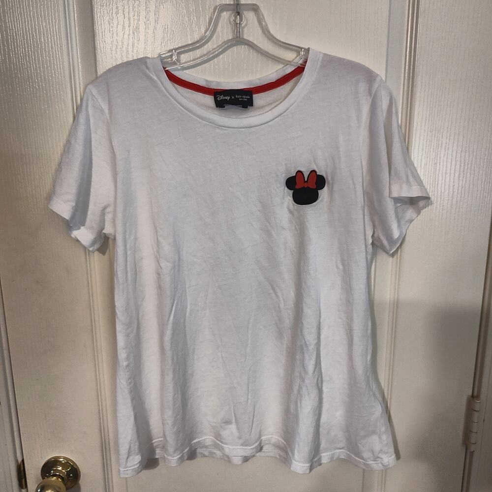 Disney x Kate Spade White T-Shirt XL with Minnie Mouse Design